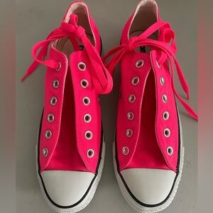 Converse Neon Pink Low-Top Sneakers size 8 1/2